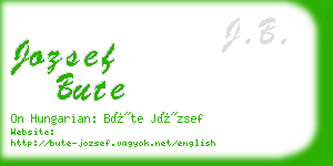 jozsef bute business card